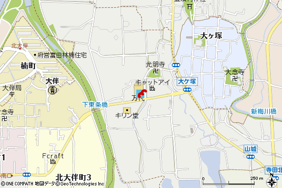 河南町店付近の地図